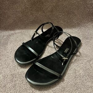 Tkees Mj Black Patent Leather Sandals